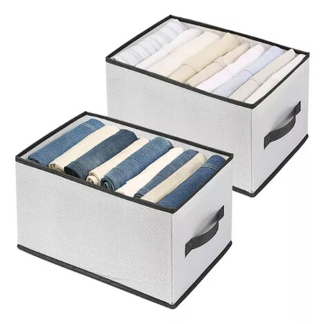 Caja de almacenamiento no tejida de alta tenacidad, costuras resistentes, resistente a las arrugas y ligera, 31 x 31 x 31 cm, color blanco roto