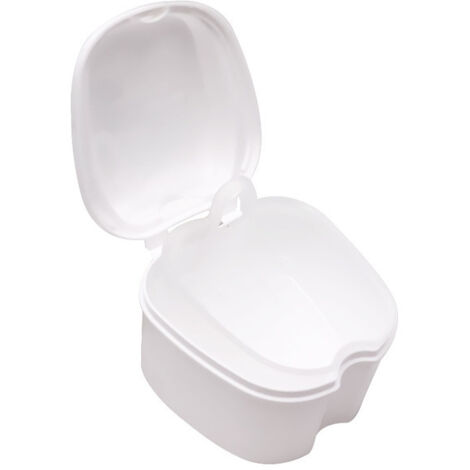 Caja de almacenamiento para aparatos dentales, caja de almacenamiento para limpiar aparatos y dentaduras postizas, almacenamiento para dentaduras postizas