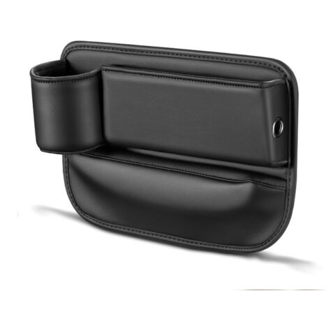 Caja de almacenamiento para asientos de coche, portavasos multifuncional de cuero, organizador de asientos universal para coches, SUV y camiones.