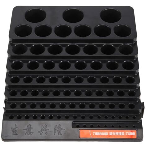 Caja de almacenamiento para brocas, herramienta de fresado, estuche organizador de acabado que ahorra espacio para trabajos de carpintería DIY.