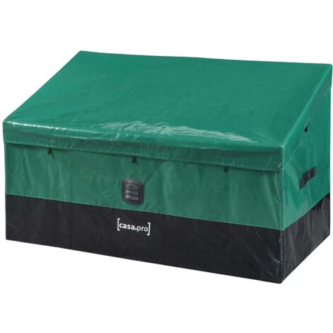 Caja de almacenamiento para exterior 387 litros 122 x 64 cm verde/negro 030009011