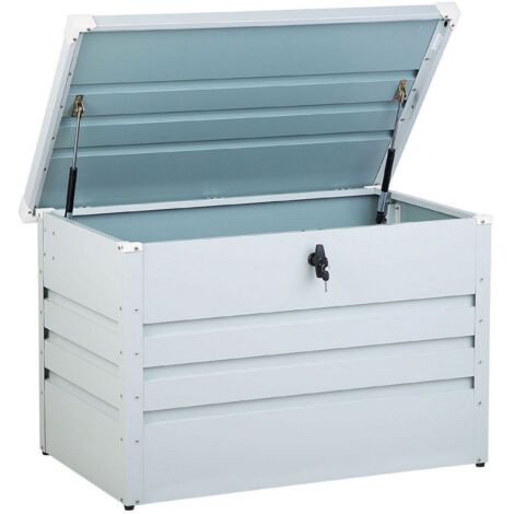 Caja de almacenamiento para exterior de acero galvanizado gris claro 300L Cebrosa