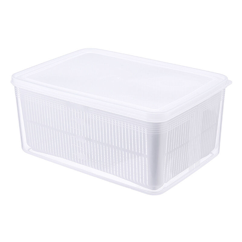 

Caja de almacenamiento para refrigerador de drenaje, caja de conservacion de alimentos para frutas y verduras, caja de plastico para organizacion de