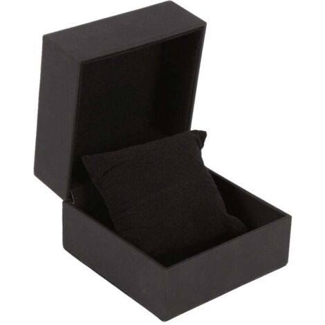 Caja de almacenamiento para relojes, pulseras y joyas de cuero sintético negro Ulisem