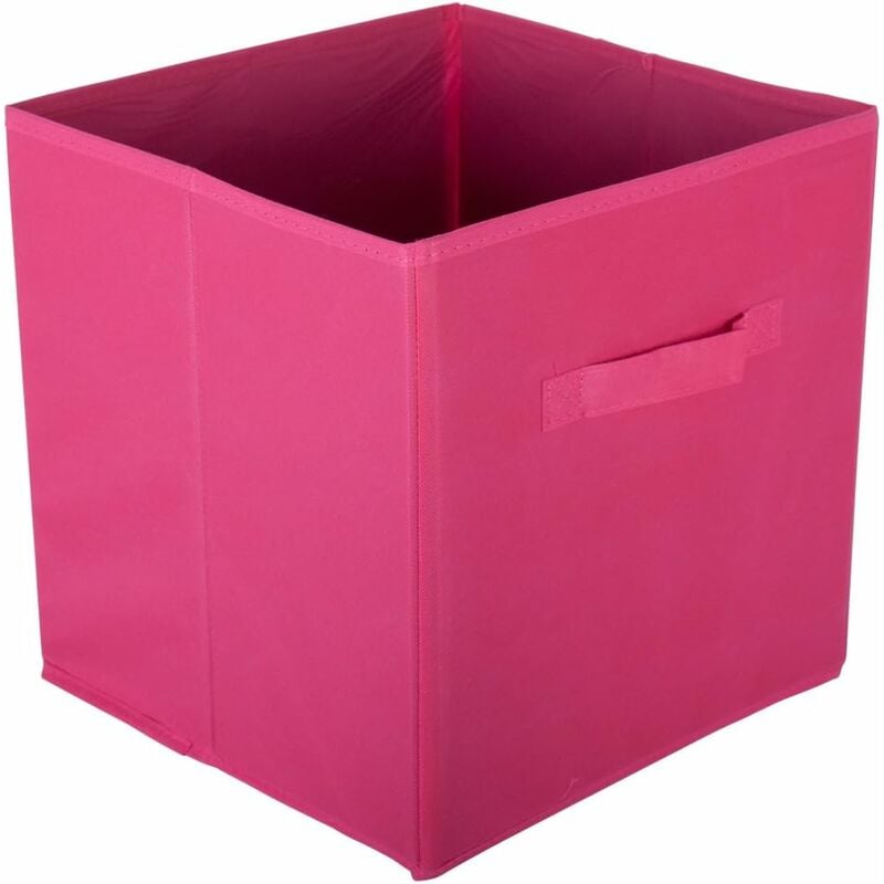 

Caja de almacenamiento -rosa- 31x31x31cm Tela -caja de almacenamiento