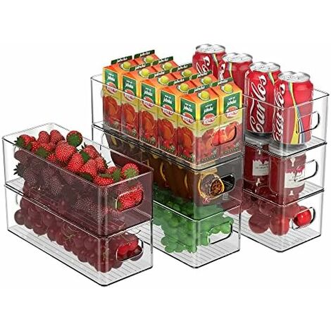 Caja de almacenamiento transparente para nevera, organizador de alimentos,  contenedores para congelador, despensa, armario de cocina organizador  refrigerador organizador frigorifico organizadores de nevera cajas nevera -  AliExpress