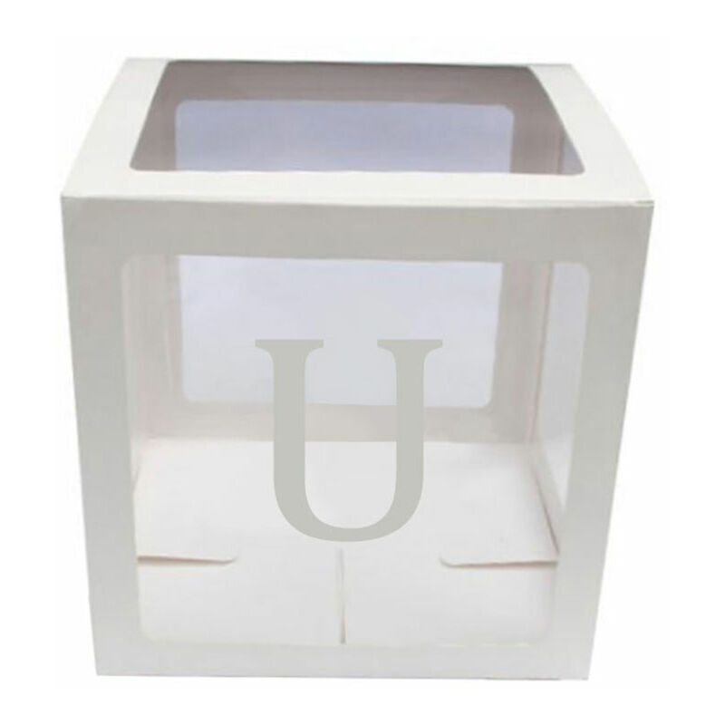 

Caja de almacenamiento transparente para almacenamiento de alimentos, fiesta sorpresa, decoracion de boda, caja de regalo, suministros para ninos, U