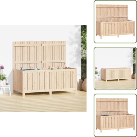 Caja de almacenamiento - vidaXL Caja de almacenaje jardín madera maciza de pino 147x68x64 cm - Caja de madera maciza