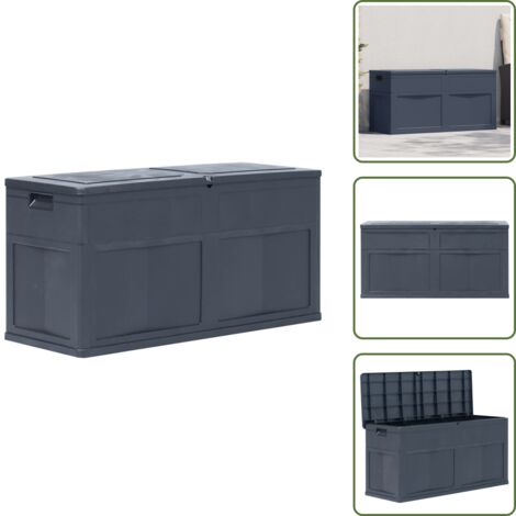 Caja de almacenamiento - vidaXL Caja de almacenamiento de jardín 320 L negro - Caja de almacenamiento de jardín 320 l