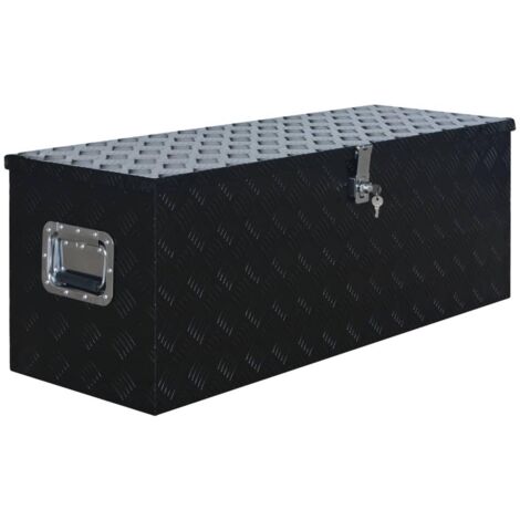 Caja de aluminio 108,5 x 37 x 40 cm negro 020003196
