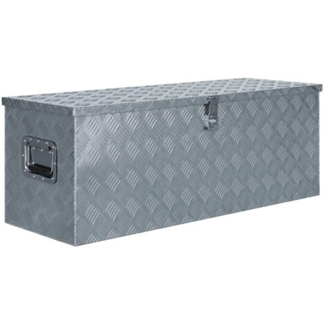 Caja de aluminio 110,5 x 38,5 x 40 cm plata 020003197