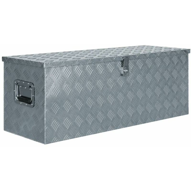 

Caja de aluminio 110,5x38,5x40 cm plateada