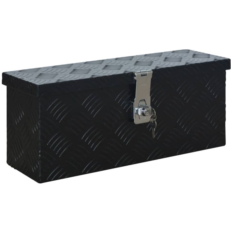 

vidaXL Caja de aluminio 485x140x200 mm negra - Negro