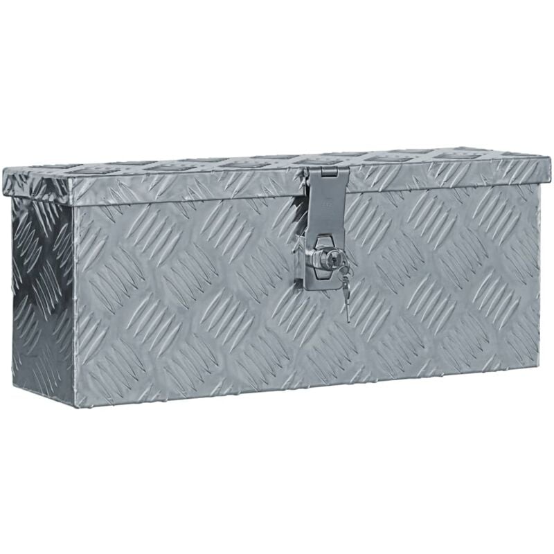 

vidaXL Caja de Aluminio Plateada 48.5x14x20 cm - Plateado