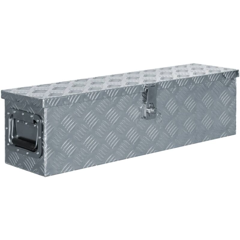 

vidaXL Caja de Aluminio Plateada 80.5x22x22 cm - Plateado