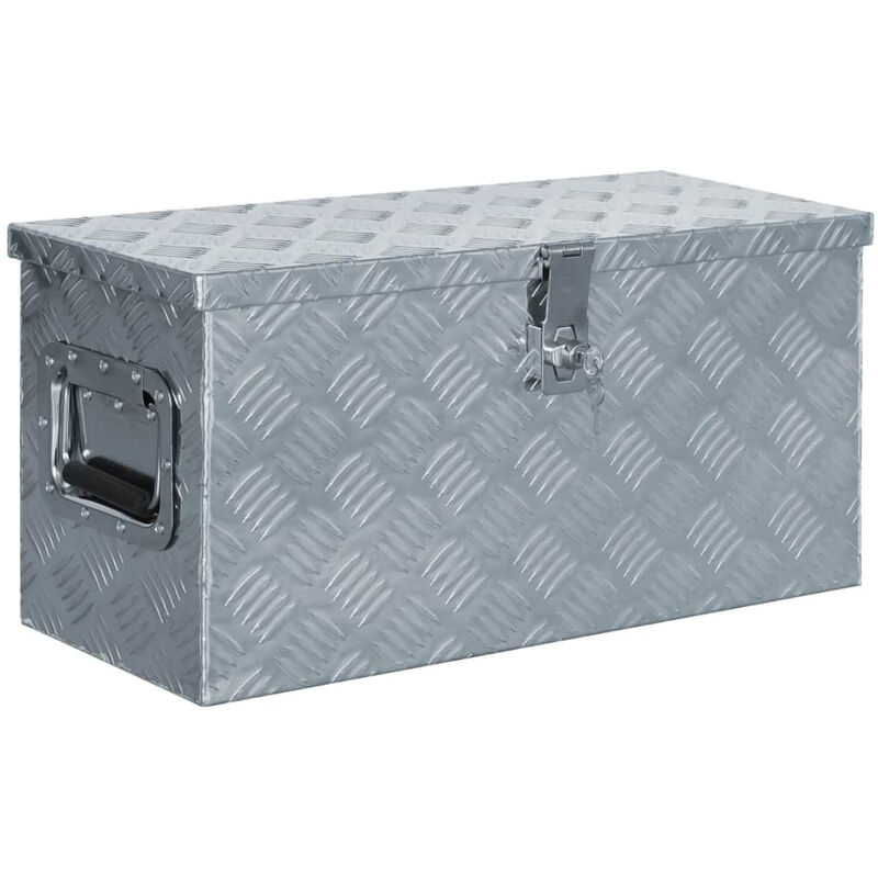 

Caja de aluminio 61,5x26,5x30 cm plateada