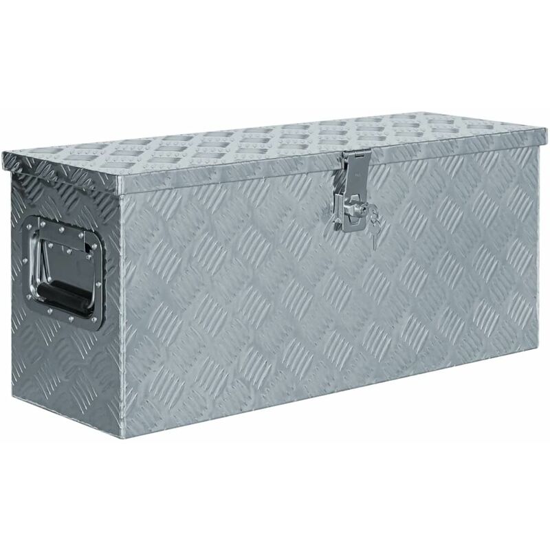 

Bh Design - Caja de aluminio 76,5x26,5x33 cm cm plateada