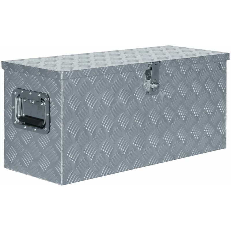 

Bh Design - Caja de aluminio 80x30x35 cm plateada