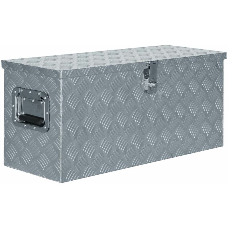 

Caja de aluminio 80x30x35 cm plateada