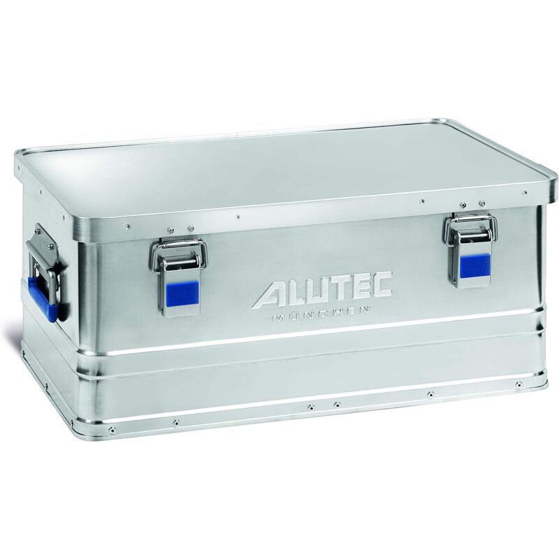 Alutec - Caja de aluminio basic 40 (contenido 40 l, dimensiones interiores (LxAnxAl) 535 x 340 x 220 mm, resistente al polvo y a las salpicaduras,