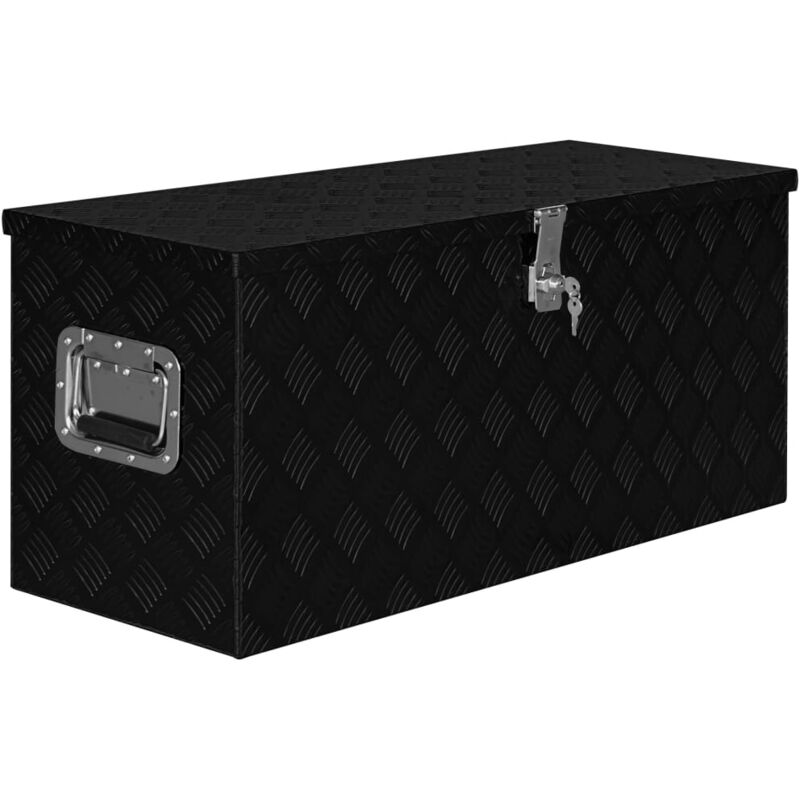 

Caja de aluminio negro 90,5x35x40 cm - Negro - Vidaxl