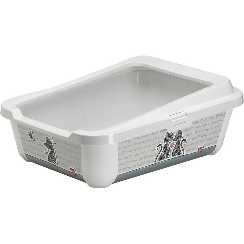 

Caja de arena para gatos, tamaño 51 x 39 x h 19 cm