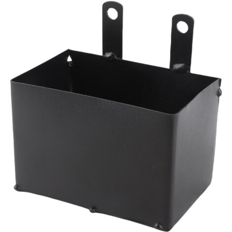 Caja de batería negra inoxidable, de estructura robusta para quads, motocicletas y motos todoterreno de 50 a 125 cc.