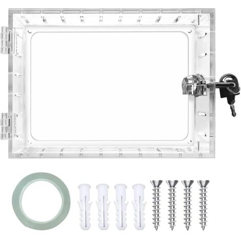 Caja de bloqueo de termostato con llave, cubierta de termostato transparente para termostato de pared, se adapta a termostatos de 6,5, 3,9 y 2 pulgadas D transparente