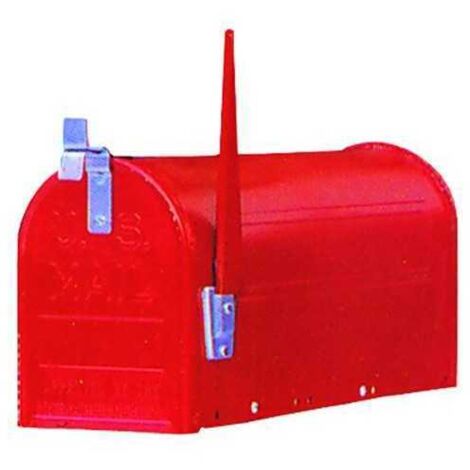 Caja de cartas América aluminio sin poste rojo