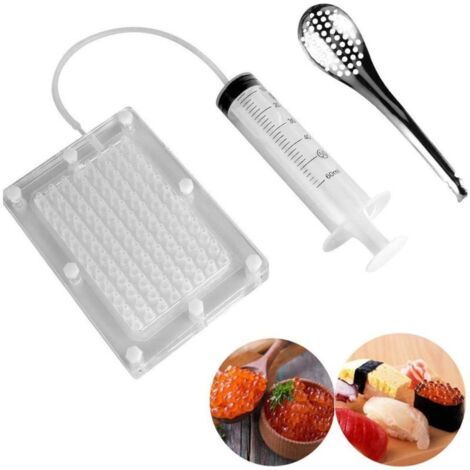 Caja de caviar, gastronomía molecular, máquina de caviar, máquina de perlas de tapioca