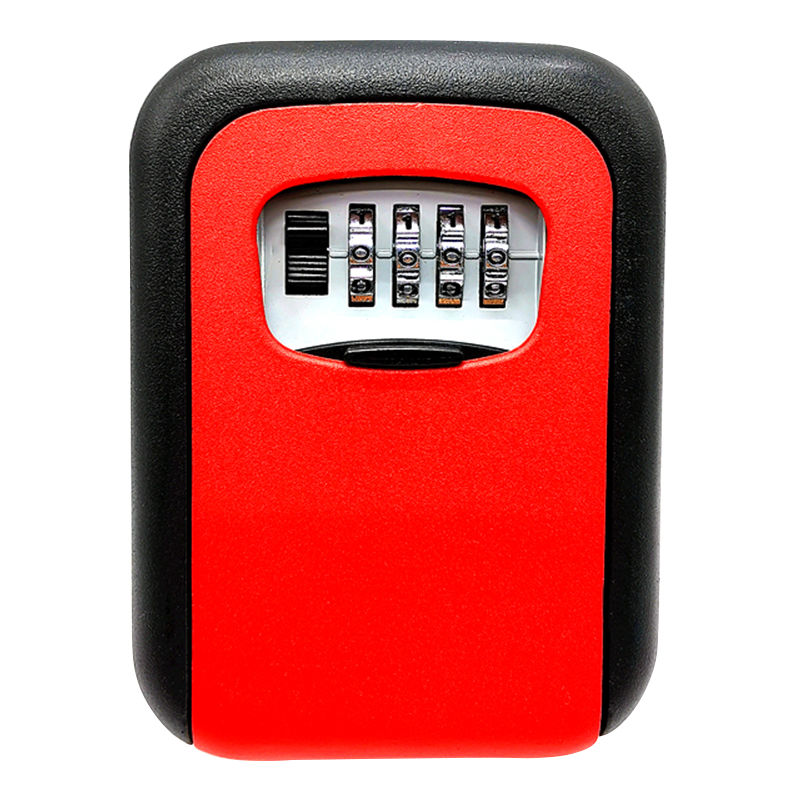 

Caja de cerradura con llave, Caja de cerradura de combinacion de 4 digitos, ROJO