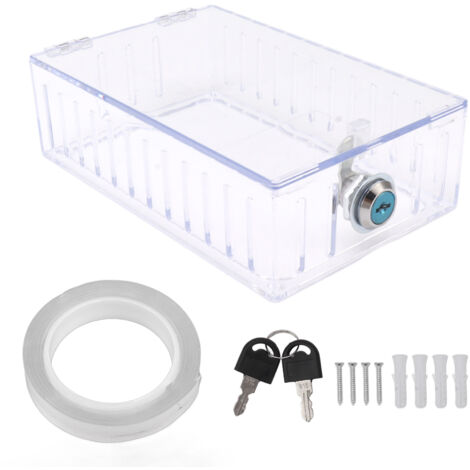 Caja de Cerradura para Termostato Cubierta Transparente con Llave para Termostato en la Pared