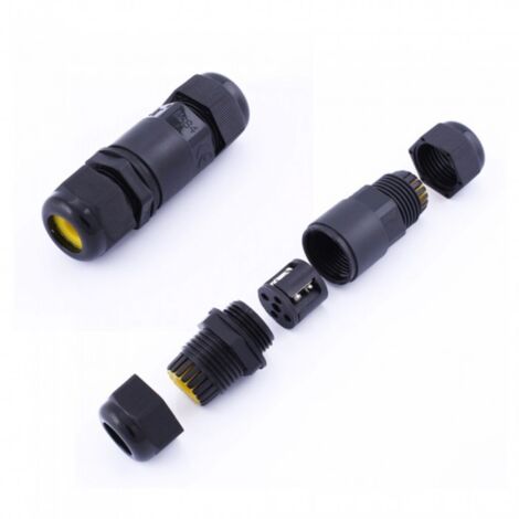 Caja de conexiones impermeable negra con terminales 5-9mm ip68 vt-868 5977