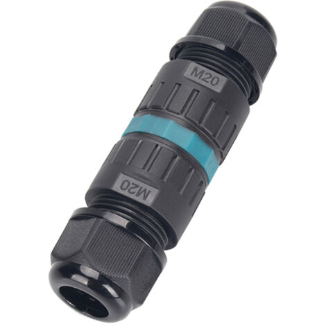 Caja de conexiones rápidas impermeable IP68 para cables eléctricos de exterior, conector de 3 pines para cables de φ9,12 mm.