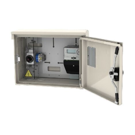 Caja de contador eléctrico homologada con tejadillo para Gas Fenosa (CLAVED AC80188)