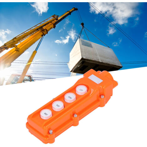 Caja de control con pulsadores para elevador de grúa remoto, resistente a la lluvia, 220V/500V, COB-62