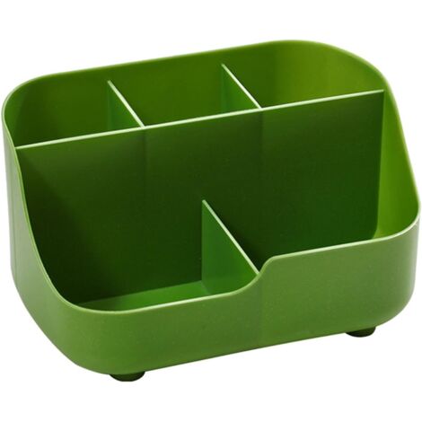 Caja de cosméticos transparente de varios niveles, organizador de almacenamiento portátil de PP, ideal para joyas y accesorios, caja de almacenamiento de cosméticos transparente para el baño - verde