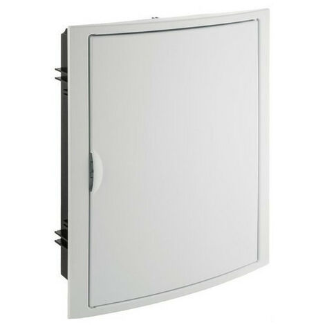 Caja de distribución de empotrar de 28 elementos 320x420x75mm marco y puerta blancos - SOLERA