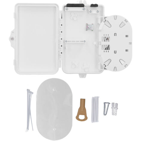 Caja de distribución de fibra óptica de 4 núcleos Caja de terminales de fibra óptica Caja de distribución de ABS de montaje en pared impermeable Ip65 para uso interior y exterior