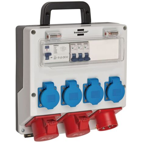 Caja de distribución de potencia 6 vías 230 V 16 A Brennenstuhl
