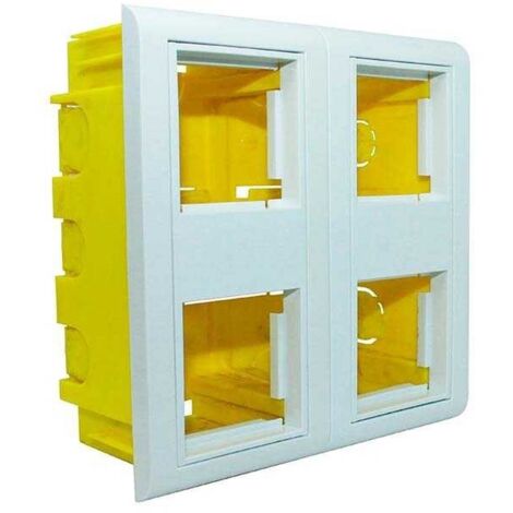 Caja de empotrar en canaletas mecanizable 4 módulos 45x45