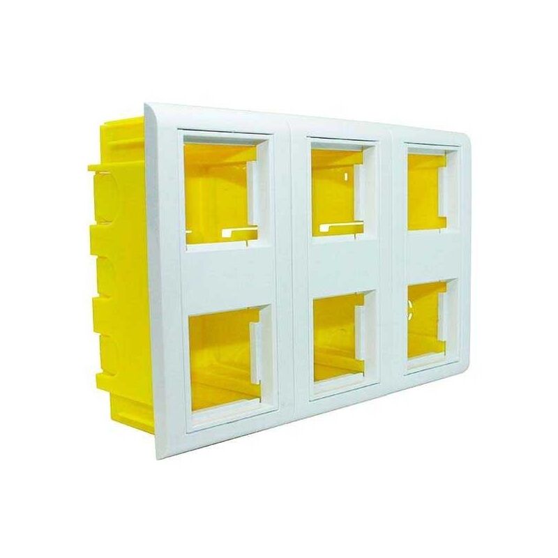 

Caja de empotrar en canaletas mecanizable 6 módulos 45x45