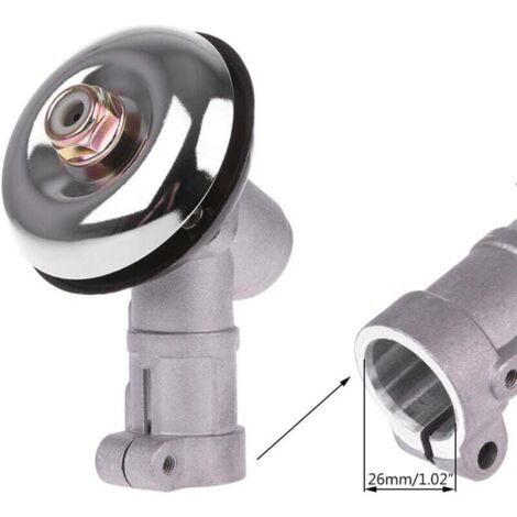 Caja de engranajes universal para desbrozadora ZVD, cabezal de engranaje redondo de 9 dientes para cortacésped/motosierra, caja de engranajes para cortacésped M10 x 1,25 LH (26 mm)