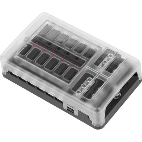 Caja de fusibles FB-12, riel negativo, profesional, alta calidad