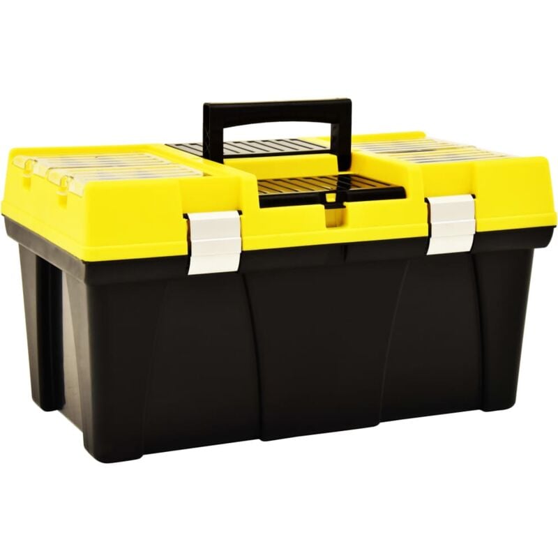 

vidaXL Caja de herramientas de plástico amarillo 595x337x316 mm - Amarillo