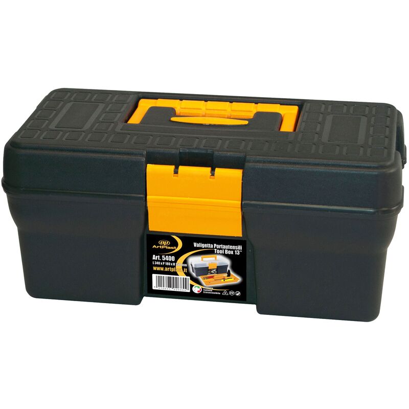 

Artplast - Caja de herramientas en polipropileno 13 'L 340 x P 180 x H 150 mm. Con bandeja en el interior