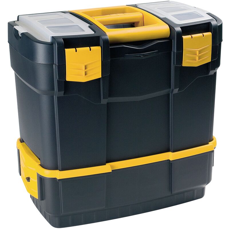 Caja de herramientas L460xP280xH455 mm, con 2 organizadores + bandeja + compartimento para herramientas eléctricas - Artplast