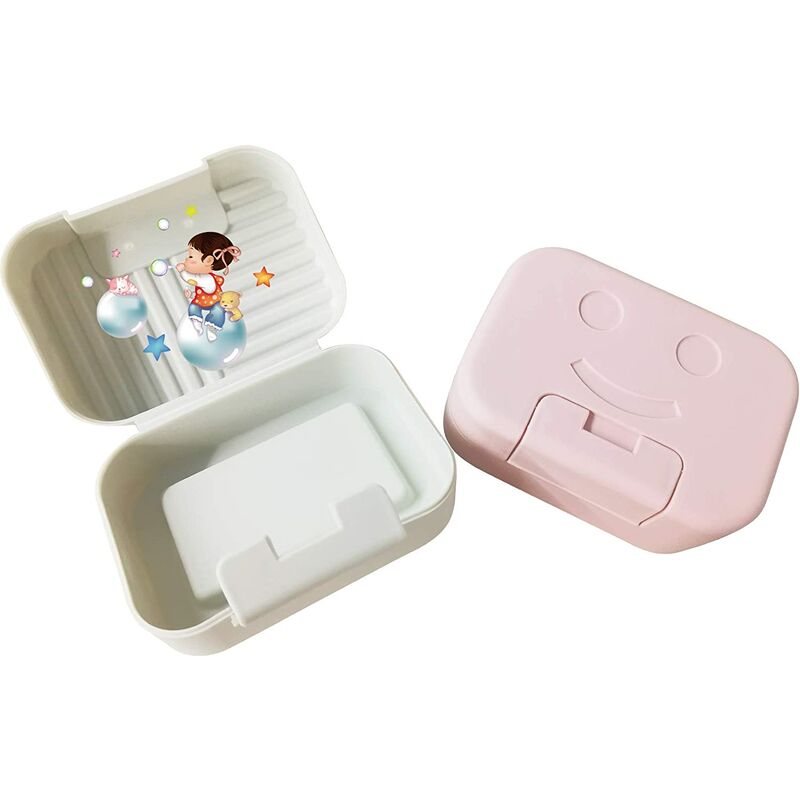 

Caja de jabón de 2 piezas, caja de almacenamiento de jabón de viaje portátil, jabonera fácil de limpiar para baño, ducha, viajes, camping, senderismo