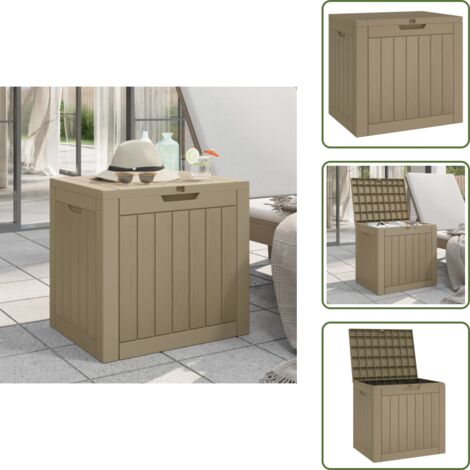 Caja de jardín polipropileno - vidaXL Caja de almacenaje de jardín polipropileno gris 55,5x43x53 cm - Caja de almacenamiento gris