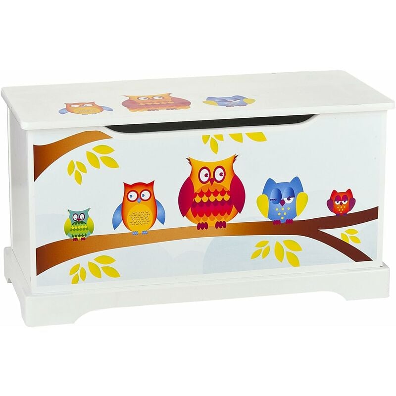 

Caja de juguetes de madera: Búhos